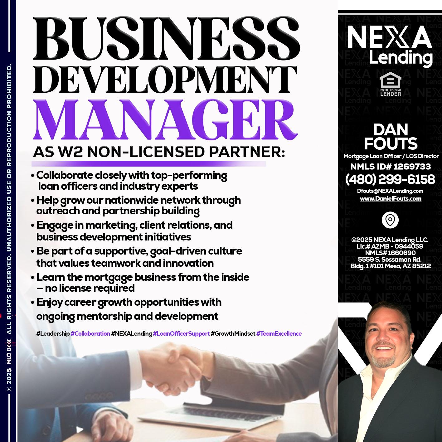 business development - Dan Fouts -Mortgage Loan Officer
