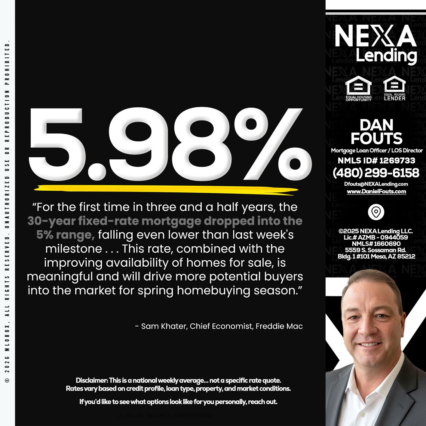 5.98% - Dan Fouts -Mortgage Loan Officer