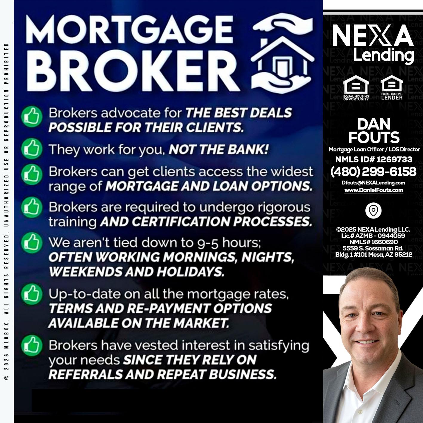MORTGAGE BROKER - Dan Fouts -Mortgage Loan Officer