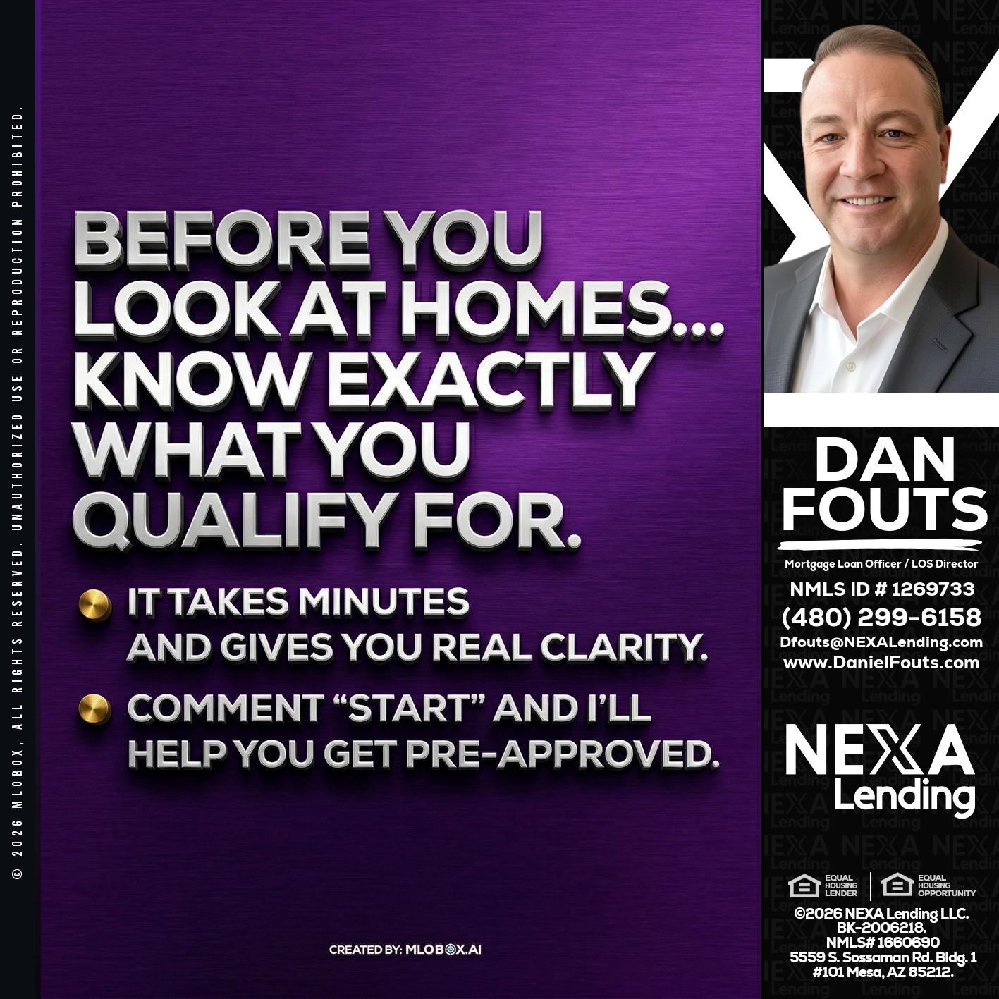 BEFORE YOU - Dan Fouts -Mortgage Loan Officer