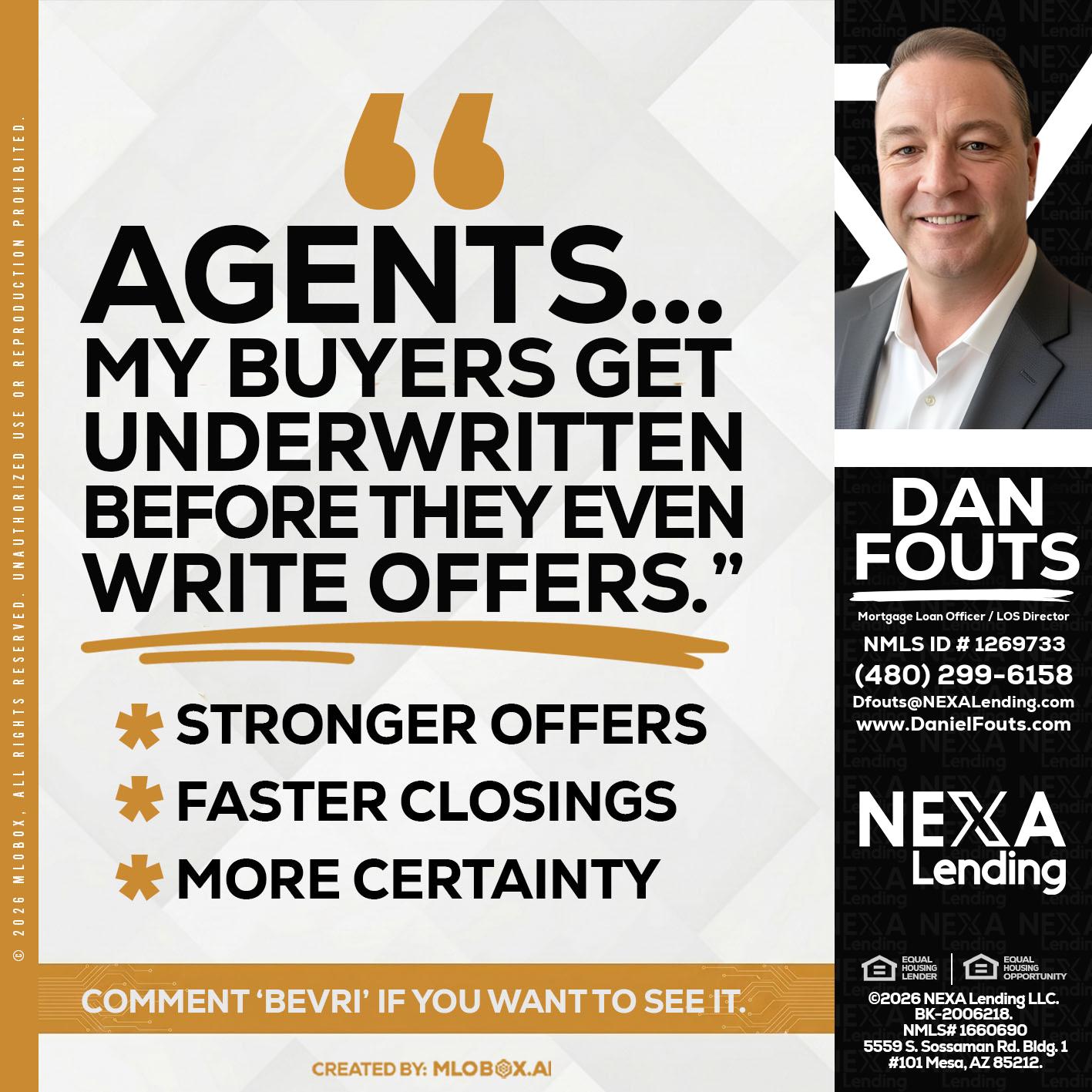 agents - Dan Fouts -Mortgage Loan Officer