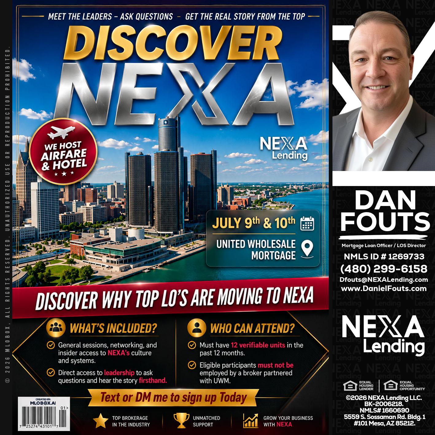 DISCOVER NEXA - Dan Fouts -Mortgage Loan Officer