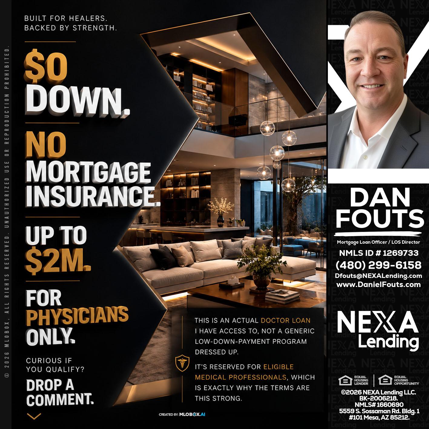 $0 DOWN - Dan Fouts -Mortgage Loan Officer