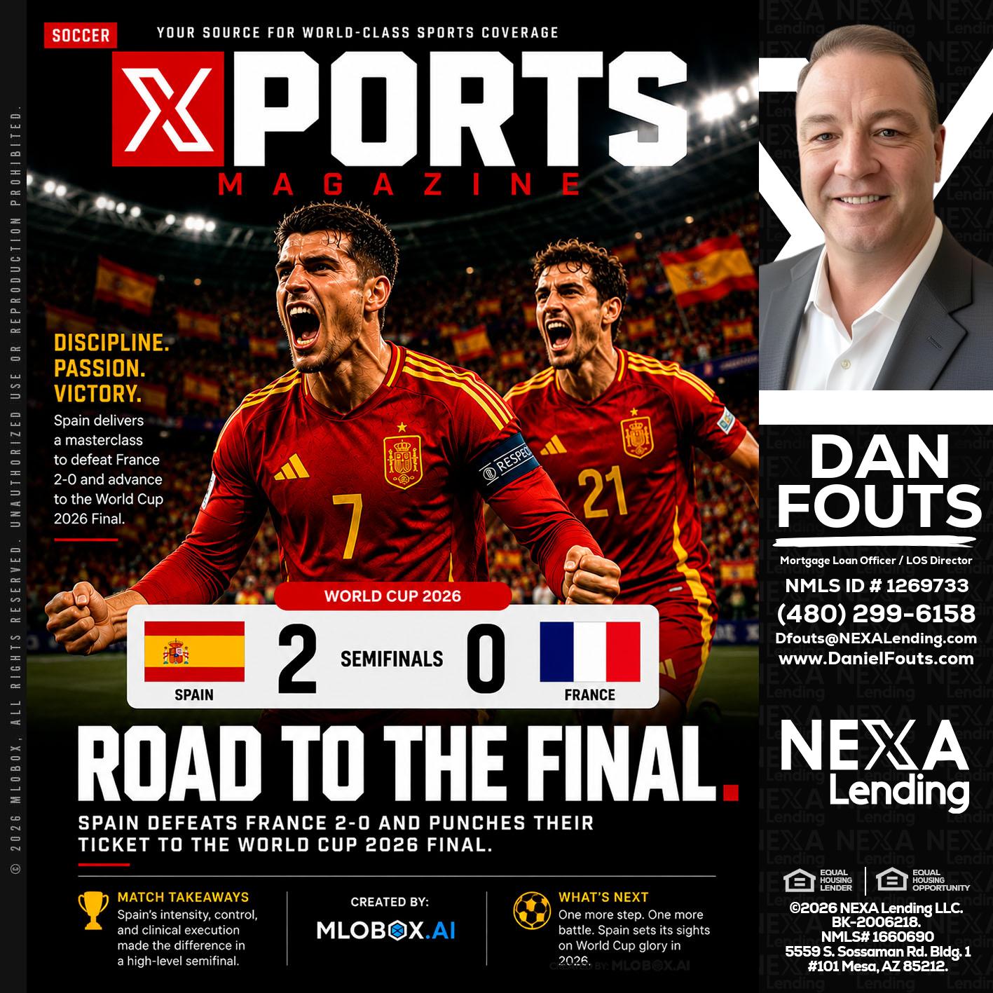 XPORTS WORLD CUP 2026 - Dan Fouts -Mortgage Loan Officer