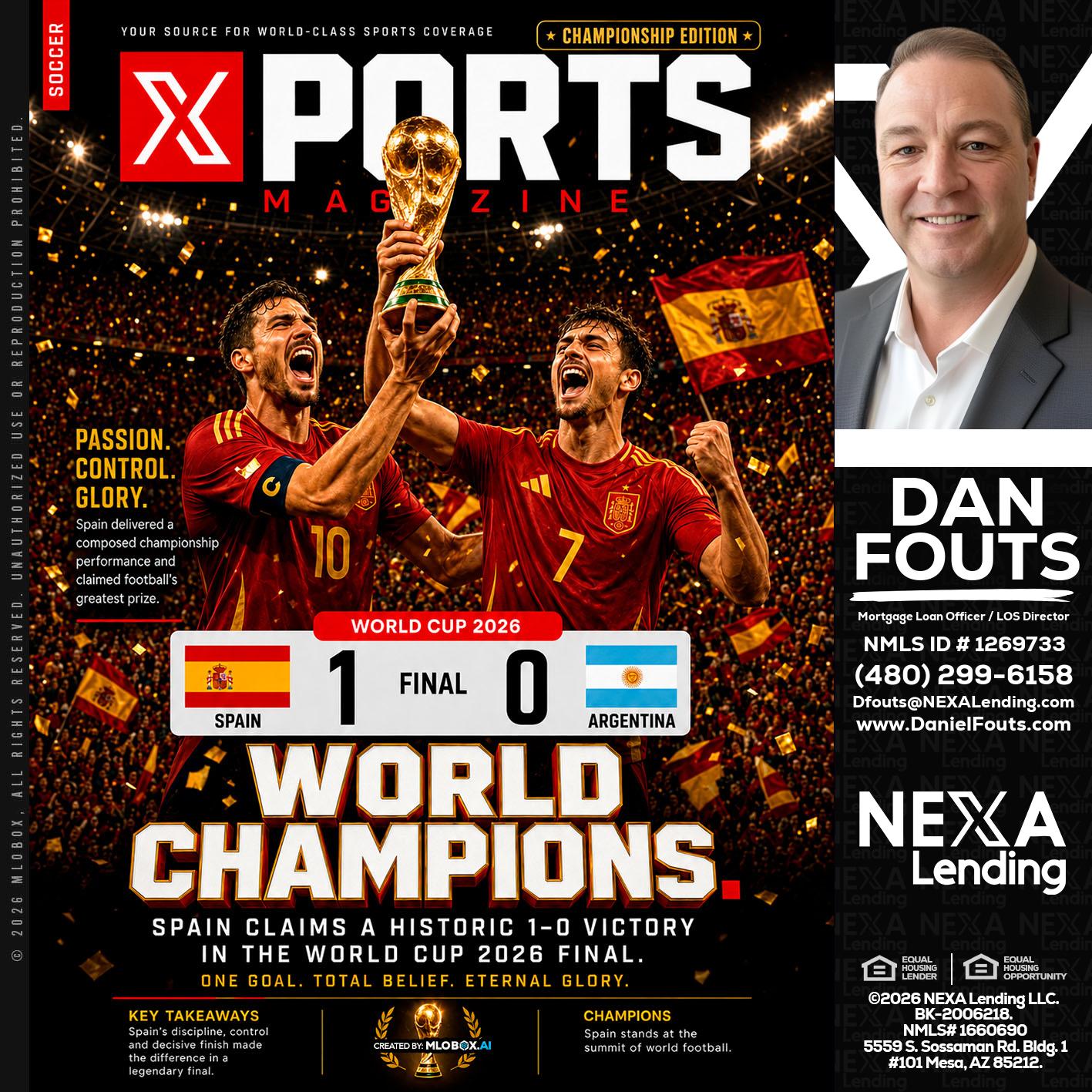 SPAIN CHAMPION - Dan Fouts -Mortgage Loan Officer