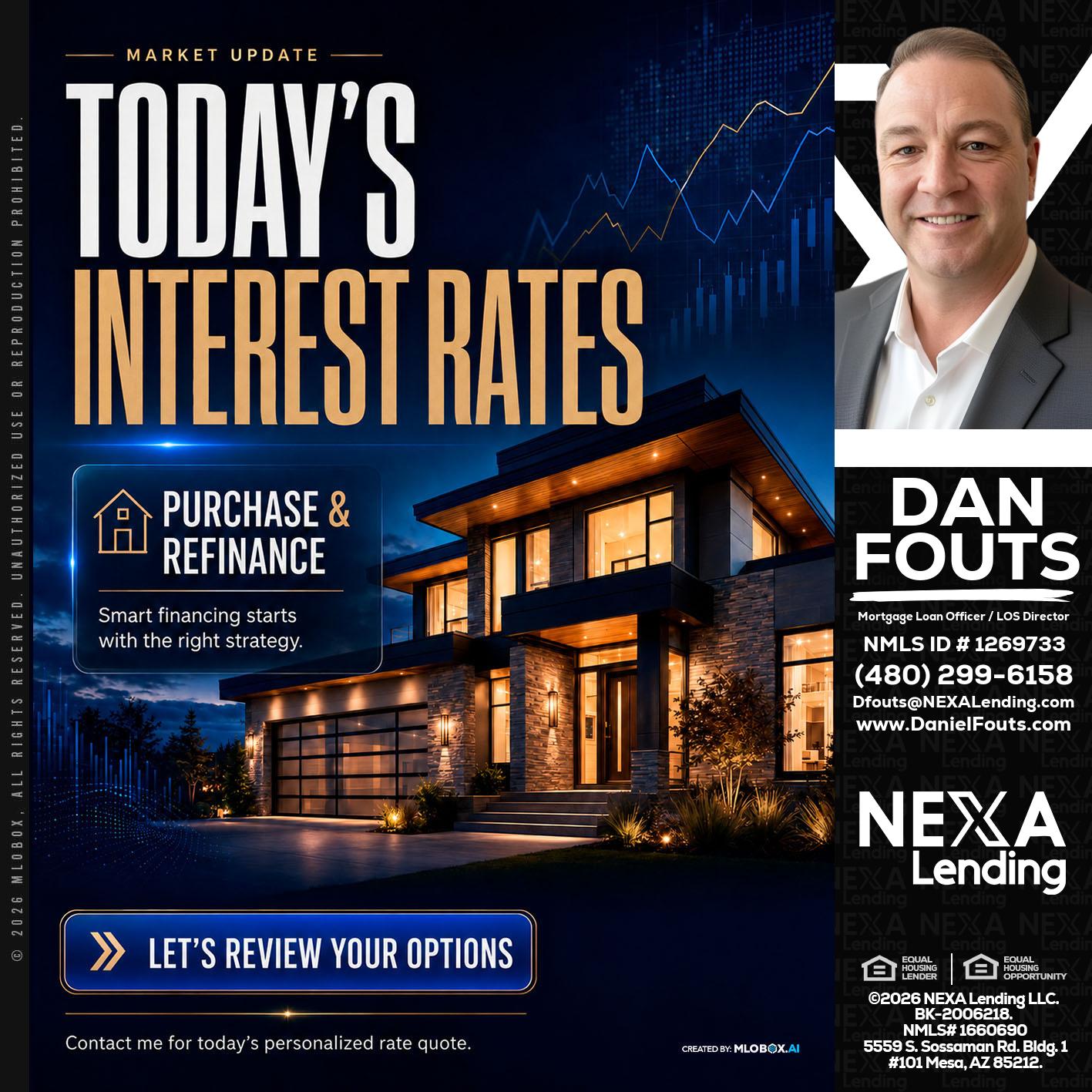 TODAYS RATES - Dan Fouts -Mortgage Loan Officer