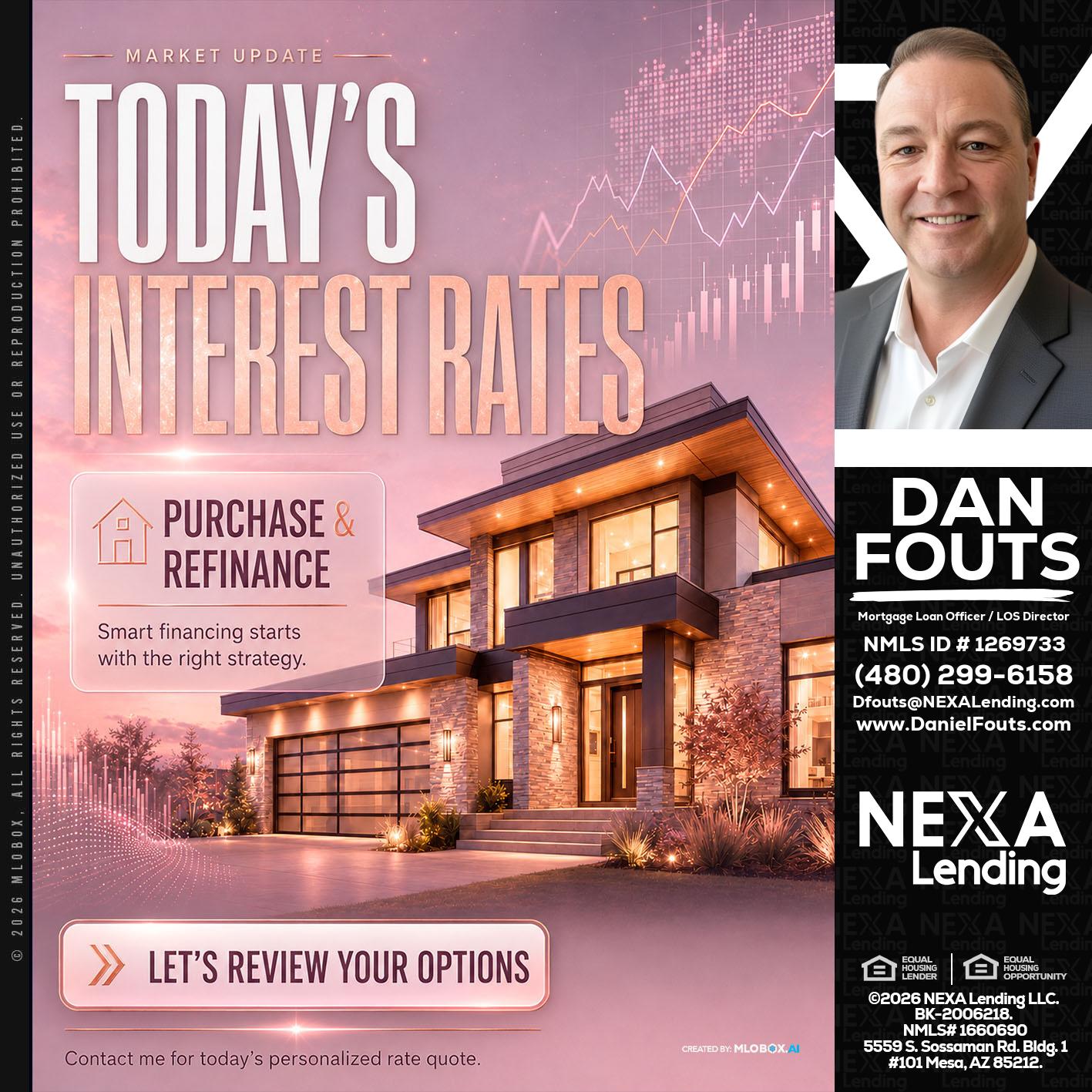 todays interest rates - Dan Fouts -Mortgage Loan Officer